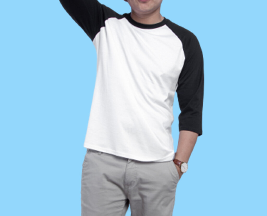 kaos raglan